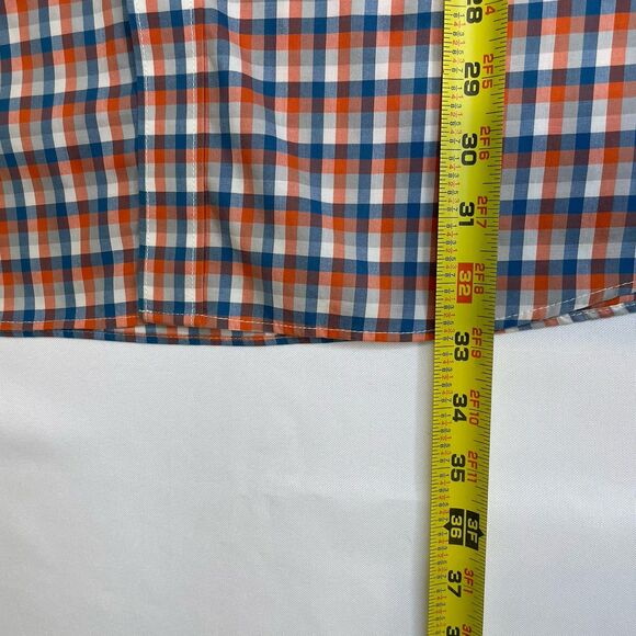 LL Bean Mens Tall Tattersall Orange Plaid Traditional Fit Button Down Outdoor XL - Picture 12 of 13
